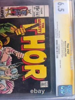 The Mighty Thor #167 Signed by Stan Lee, CGC Graded 6.5, Thor and Loki cover