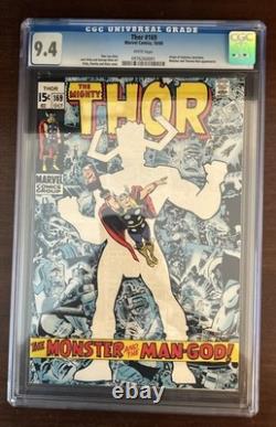 The Mighty Thor #169 CGC 9.4 White Pages? Key Issue. The Origin Of Galactus