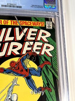 The SILVER SURFER 14 CGC 8.5 VF+ Marvel 1970 Spider-Man Appearance Stan Lee