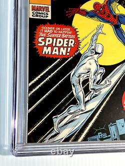 The SILVER SURFER 14 CGC 8.5 VF+ Marvel 1970 Spider-Man Appearance Stan Lee