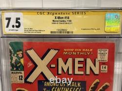 The X-Men #14 (Marvel Comics November 1965) CGC 7.5 Signature Edition #Stan Lee