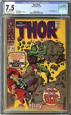 Thor #142 1967 CGC 7.5 Super-Skrull appearance Stan Lee Jack Kirby Marvel