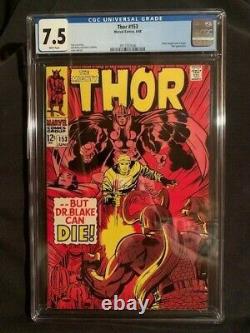 Thor #153 Cgc 7.5 6/1968 Ulik Appearance Lee! Kirby! Marvel