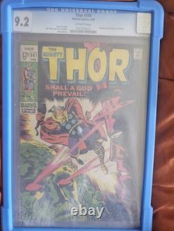 Thor 161 Comic CGC 9.2 Off White to White Pages, Galactus Cover