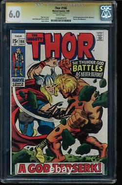 Thor #166 Cgc 6.0 White Ss Stan Lee. 2nd Full Appearance Thor Cgc #1206485015