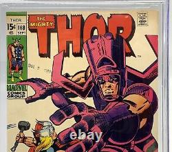 Thor 168 CGC 7.5 Origin of Galactus 1969 Stan Lee Jack Kirby Date Stamp New Case