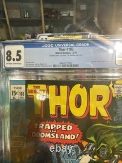 Thor #183 Cgc 8.5/7.5 Double Cover Low Pop! Doctor Doom App Marvel Bronze