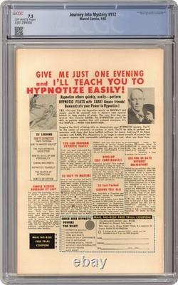 Thor Journey Into Mystery #112 CGC 7.5 1965 4301299006