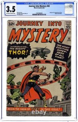 Thor Journey Into Mystery #83 CGC 3.5 1962 1561964003 1st app. And origin Thor