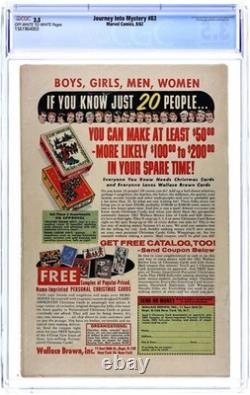 Thor Journey Into Mystery #83 CGC 3.5 1962 1561964003 1st app. And origin Thor