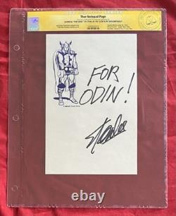Thor Stationery Page Inscribed FOR ODIN! & Signed by Stan Lee on 94th Birthday