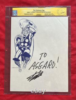 Thor Stationery Page Inscribed To Asgard! & Signed by Stan Lee on 94th Birthday