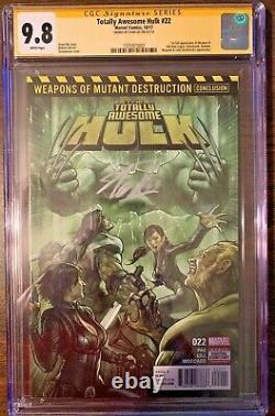 Totally Awesome Hulk 22 CGC SS 9.8 Signed STAN LEE 1st App Weapon H