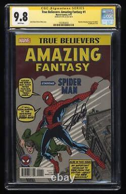 True Believers Amazing Fantasy #1 CGC NM/M 9.8 White Pages SS Stan Lee! 15