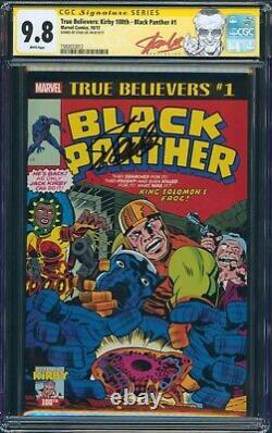 True Believers Black Panther #1 Cgc 9.8 Ss Signed By Stan Lee Marvel Comics 2017