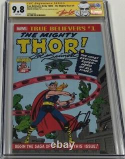 True Believers Mighty Thor #1 Signed Stan Lee & Joe Sinnott CGC 9.8 SS Red Label
