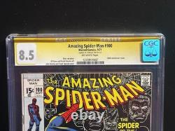 U20719 Amazing SpiderMan 100 CGC 85 SS Signed Stan Lee John Romita M G2U