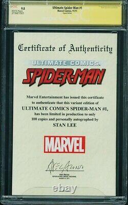 ULTIMATE SPIDER-MAN v2011 #1 CGC 9.8 SS Stan Lee Signed Edition #91/100 RARE