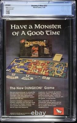 UNCANNY X-MEN #253 CGC 9.8 Stan Lee Marvel Comics November 1989 White Pages MCU