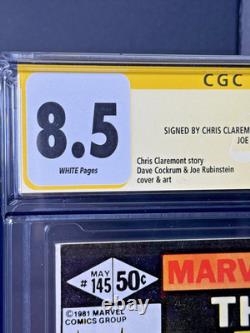 Uncanny X-Men #145 CGC SS 8.5 Stan Lee. Claremont. Romita. Rubenstein. Shooter 6X SS