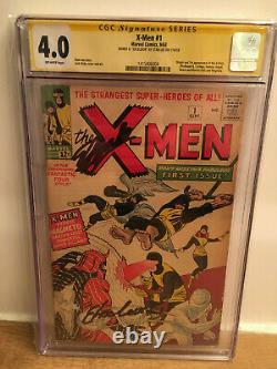 Uncanny X-Men (1963 1st Series) 1 CGC 4.0 SS Stan Lee Signed with EXCELSIOR