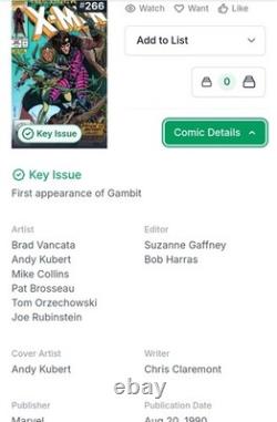 Uncanny X-Men #266 1st Gambit! CGC 9.8 Signed By Stan Lee