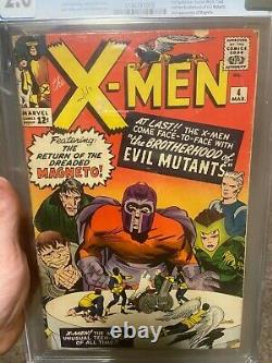 Uncanny X-men #4 1964 2.0 CGC 1st Quicksilver Scarlet Witch Toad 2nd Magneto