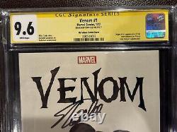 Venom #1 B&W Sketch cover Marvel Comic Book Signed Stan Lee CGC SS 9.6