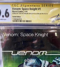 Venom Space Knight #1 Marvel Comics CGC 9.6 Signed By Stan Lee & Todd McFarlane