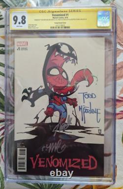 Venomized #1 Young Variant Cover Cgc 9.8 Ss Signed Todd Mcfarlane Stan Lee Young