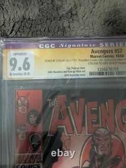 Very Rare (1 of 4 SS 9.6 CGC) The Avengers #57 Signed By Stan Lee (restored)