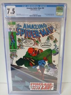 Vintage The Amazing Spider-Man 11/1970 Graded CGC 7.5 Comic Stan Lee