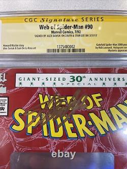 Web of Spider-Man #90 cgc Signature Series 9.8? Signed by the one only STAN LEE