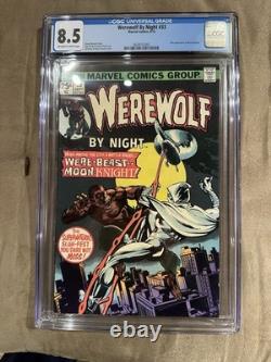 Werewolf By Night #33 CGC 8.5 2nd App Moon Knight! Moench Story 1975 Marvel