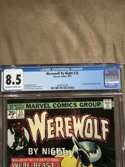 Werewolf By Night #33 CGC 8.5 2nd App Moon Knight! Moench Story 1975 Marvel