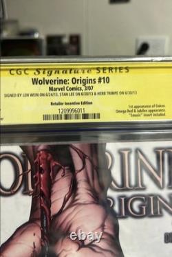 Wolverine Origins #10 3rd Claw CGC 9.6 1st Daken Signed Stan Lee 1100 Quesada