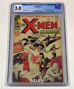 X-MEN #1 CGC 3.0 MEGA KEY! No Chipping! Centered BEAUTY! (1st X-Men) 1963 Marvel