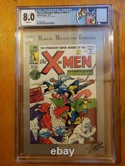 X-MEN #1 CGC UG 8.0 Signed by Stan Lee Marvel Milestone Edition 1991