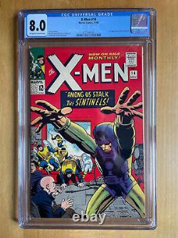 X-MEN #14 CGC 8.0 VF OW-W pages (Marvel 1965) 1st Sentinels! Stan Lee Jack Kirby