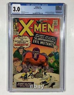 X-MEN #4 CGC 3.0 BIG KEY! OWithW (1st Scarlet Witch, 1st Quicksilver!) 1964 Marvel