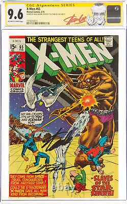 X-MEN #65 CGC 9.6 OWW SS 2X's STAN LEE, NEAL ADAMS CGC #1519250010