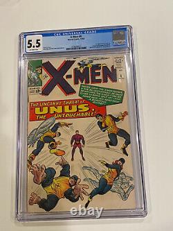 X-MEN #8 CGC 5.5 (Nov 1964 Marvel) 1st Appearance UNUS the UNTOUCHABLE! OW pgs