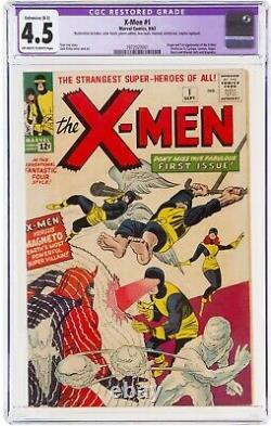 X-Men #1, 9/1963, CGC 4.5 R OWithWP, Stan Lee, Jack Kirby, First Print USA Edition