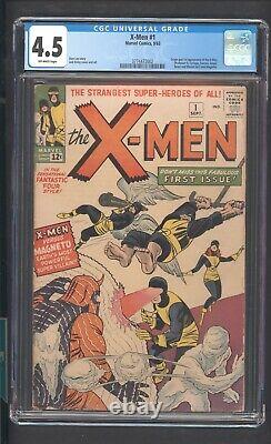X Men 1 Cgc 4.5 9/63 Origin & 1st Appearance Of The Xmen Stan Lee Story
