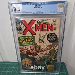 X-Men #10 1965 CGC 3.5, Stan Lee, First Silver Age Kazar, Zabu, Savage Land App