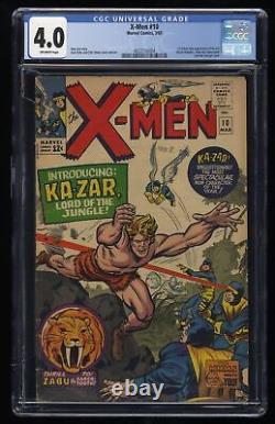 X-Men #10 CGC VG 4.0 Off White 1st App Silver Age Ka-Zar! Stan Lee Script