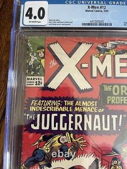 X-Men #12 CGC 4.0 Off White Pages First Appearance Of The Juggernaut Marvel 1965