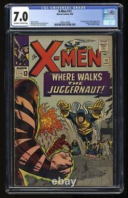 X-Men #13 CGC FN/VF 7.0 2nd Appearance Juggernaut! Human Torch! Stan Lee