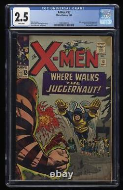 X-Men #13 CGC GD+ 2.5 White Pages 2nd Appearance Juggernaut! Stan Lee