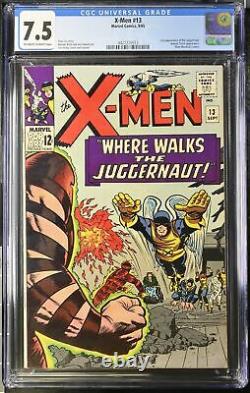 X-Men #13 CGC VF- 7.5 2nd Appearance Juggernaut! Human Torch! Stan Lee